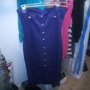 Semi casual strapless cocktail dress. NEVER WORN!